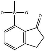 1H-Inden-1-one, 2,3-dihydro-7-(methylsulfonyl)- Struktur