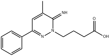 1(6H)-Pyridazinebutanoic acid, 6-imino-5-methyl-3-phenyl- Struktur