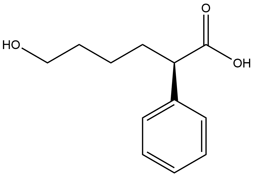 Benzeneacetic acid, α-(4-hydroxybutyl)-, (αR)- Struktur