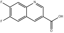 3-Quinolinecarboxylic acid, 6,7-difluoro- Struktur