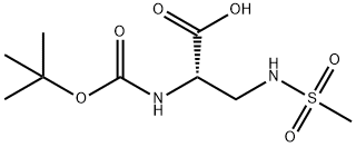 L-Alanine, N-[(1,1-dimethylethoxy)carbonyl]-3-[(methylsulfonyl)amino]- Struktur