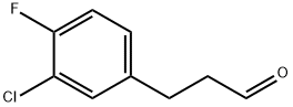 Benzenepropanal, 3-chloro-4-fluoro- (or 3-(3-Chloro-4-fluorophenyl)propionaldehyde ) Struktur