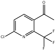 1-(6-Chloro-2-(trifluoromethyl)pyridin-3-YL)ethanone Struktur