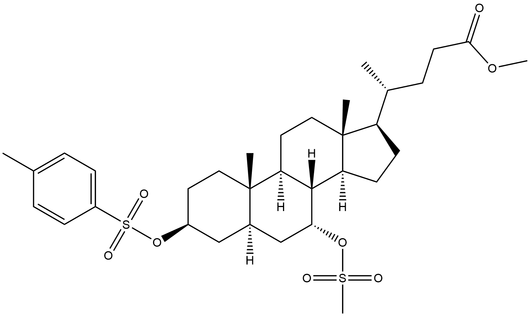 Cholan-24-oic acid, 3-[[(4-methylphenyl)sulfonyl]oxy]-7-[(methylsulfonyl)oxy]-, methyl ester, (3β,5α,7α)- (9CI)