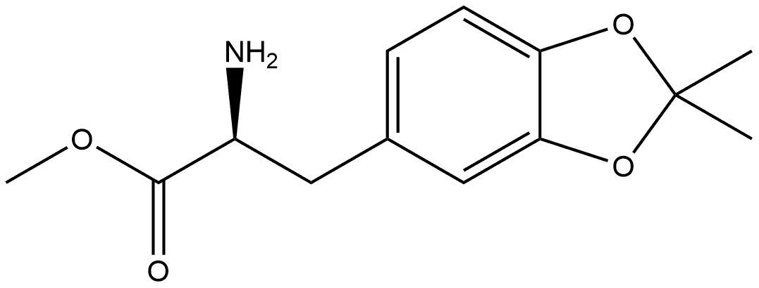 1,3-Benzodioxole-5-propanoic acid, α-amino-2,2-dimethyl-, methyl ester, (αS)- Struktur