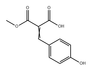 Propanedioic acid, 2-[(4-hydroxyphenyl)methylene]-, 1-methyl ester Struktur