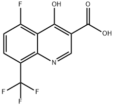 5-Fluoro-4-hydroxy-8-(trifluoromethyl)quinoline-3-carboxylic acid Struktur