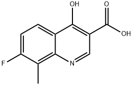 7-Fluoro-4-hydroxy-8-methylquinoline-3-carboxylic acid Struktur