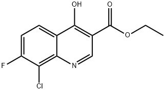 Ethyl 8-chloro-7-fluoro-4-hydroxyquinoline-3-carboxylate Struktur