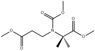 Alanine, N-(methoxycarbonyl)-N-(3-methoxy-3-oxopropyl)-2-methyl-, methyl ester Struktur