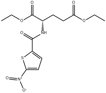 L-Glutamic acid, N-[(5-nitro-2-thienyl)carbonyl]-, 1,5-diethyl ester Struktur