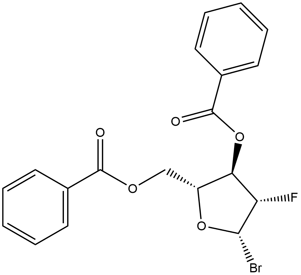 β-D-Arabinofuranosyl bromide, 2-deoxy-2-fluoro-, 3,5-dibenzoate Struktur