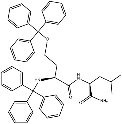 L-Leucinamide, N,O-bis(triphenylmethyl)-L-homoseryl- (9CI)