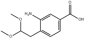 Benzoic acid, 3-amino-4-(2,2-dimethoxyethyl)- Struktur