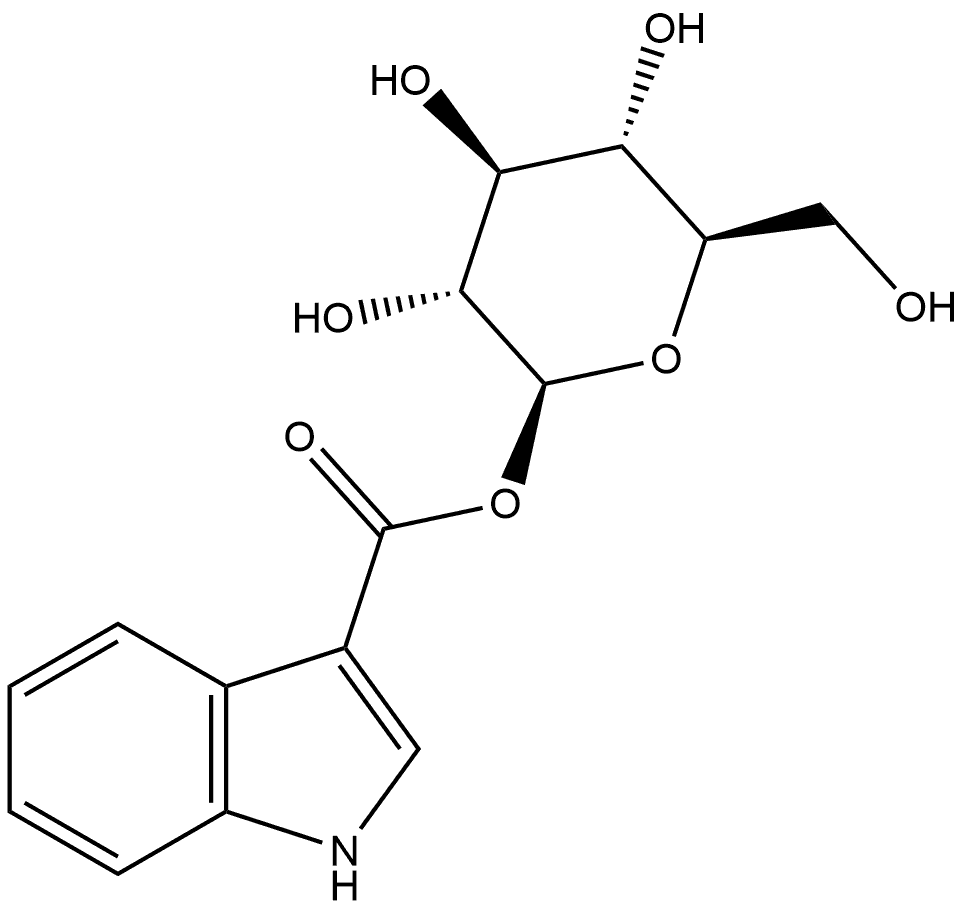 Indole-3-carboxylic acid
 β-D-glucopyranosyl ester Struktur