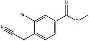 Benzoic acid, 3-bromo-4-(cyanomethyl)-, methyl ester Struktur