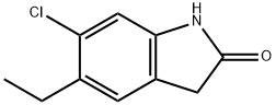 2H-Indol-2-one, 6-chloro-5-ethyl-1,3-dihydro- Struktur