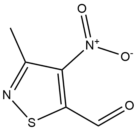 3-methyl-4-nitroisothiazole-5-carbaldehyde Struktur