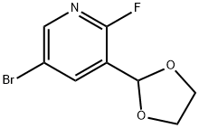 5-Bromo-3-(1,3-dioxolan-2-yl)-2-fluoropyridine Struktur