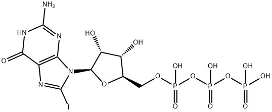 8-Iodo-GTP Struktur