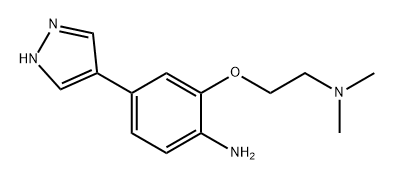 Benzenamine, 2-[2-(dimethylamino)ethoxy]-4-(1H-pyrazol-4-yl)- Struktur