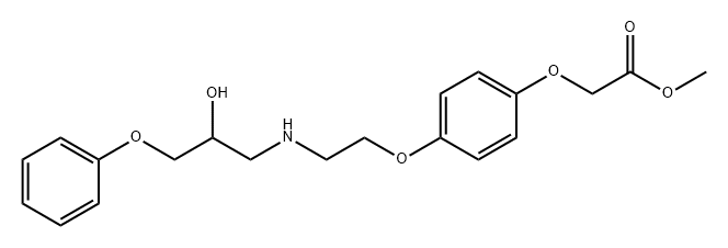 Acetic acid, 2-[4-[2-[(2-hydroxy-3-phenoxypropyl)amino]ethoxy]phenoxy]-, methyl ester Struktur