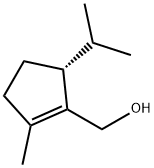 1-Cyclopentene-1-methanol, 2-methyl-5-(1-methylethyl)-, (5R)- Struktur