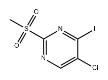 Pyrimidine, 5-chloro-4-iodo-2-(methylsulfonyl)- Struktur