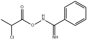 Propanoic acid, 2-chloro-, (iminophenylmethyl)azanyl ester Struktur