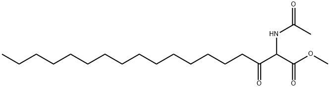 Octadecanoic acid, 2-(acetylamino)-3-oxo-, methyl ester Struktur