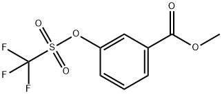 Benzoic acid, 3-[[(trifluoromethyl)sulfonyl]oxy]-, methyl ester Struktur