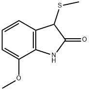 2H-Indol-2-one, 1,3-dihydro-7-methoxy-3-(methylthio)- Struktur