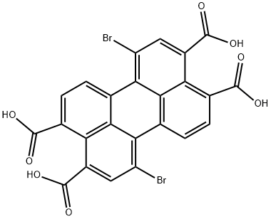 3,4,9,10-Perylenetetracarboxylic acid, 1,7-dibromo- Struktur