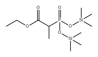 Propanoic acid, 2-[bis[(trimethylsilyl)oxy]phosphinyl]-, ethyl ester Struktur