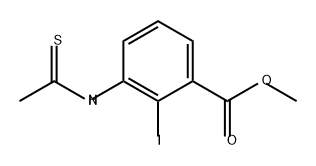 Benzoic acid, 2-iodo-3-[(1-thioxoethyl)amino]-, methyl ester Struktur