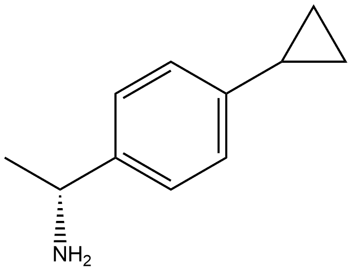 Benzenemethanamine, 4-cyclopropyl-α-methyl-, (αR)- Struktur