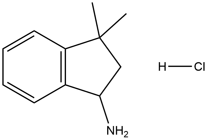 3,3-dimethyl-2,3-dihydro-1H-inden-1-amine hydrochloride Struktur