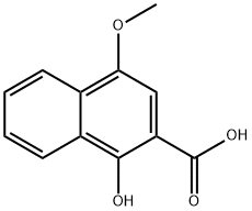 2-Naphthalenecarboxylic acid, 1-hydroxy-4-methoxy- Struktur