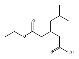 Pentanedioic acid, 3-(2-methylpropyl)-, 1-ethyl ester Struktur