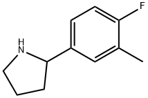 2-(4-fluoro-3-methylphenyl)pyrrolidine Struktur