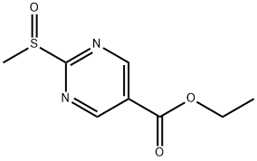 5-Pyrimidinecarboxylic acid, 2-(methylsulfinyl)-, ethyl ester Struktur