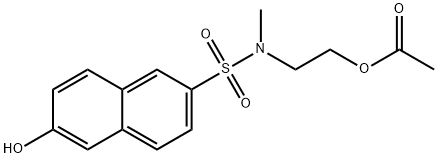 2-(2-Hydroxy-N-methylnaphthalene-6-sulfonamido ethyl acetate Struktur