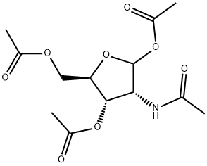 Ribofuranose, 2-acetamido-2-deoxy-, triacetate (6CI) Struktur