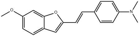 Benzenamine, 4-[(1E)-2-(6-methoxy-2-benzofuranyl)ethenyl]-N,N-dimethyl- Struktur