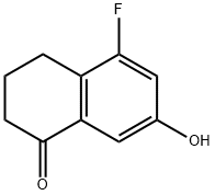 1(2H)-Naphthalenone, 5-fluoro-3,4-dihydro-7-hydroxy- Struktur