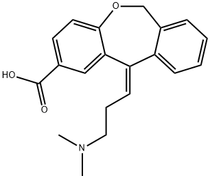 Dibenz[b,e]oxepin-2-carboxylic acid, 11-[3-(dimethylamino)propylidene]-6,11-dihydro-, (11Z)- Struktur