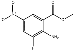 Benzoic acid, 2-amino-3-fluoro-5-nitro-, methyl ester Struktur