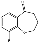 1-Benzoxepin-5(2H)-one, 9-fluoro-3,4-dihydro- Struktur