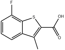 Benzo[b]thiophene-2-carboxylic acid, 7-fluoro-3-methyl- Struktur