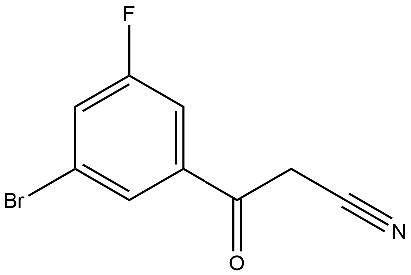 3-Bromo-5-fluorobenzoylacetonitrile Struktur